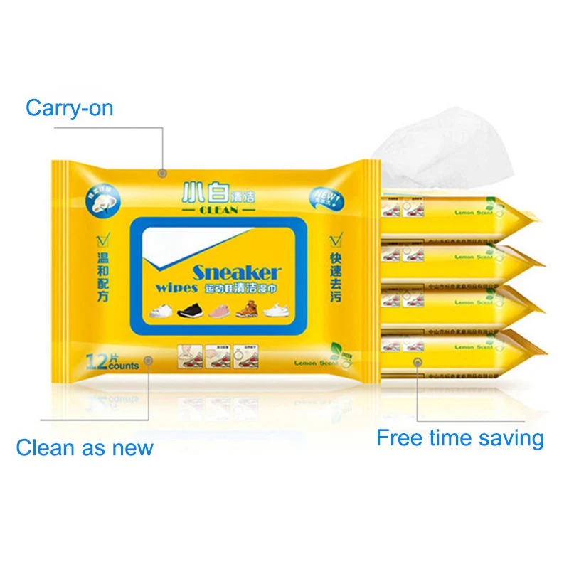 

Travel Portable Disposable Sneakers Cleaning Wet Wipes White Artifacts Shoes Quick Easy SDF-SHIP