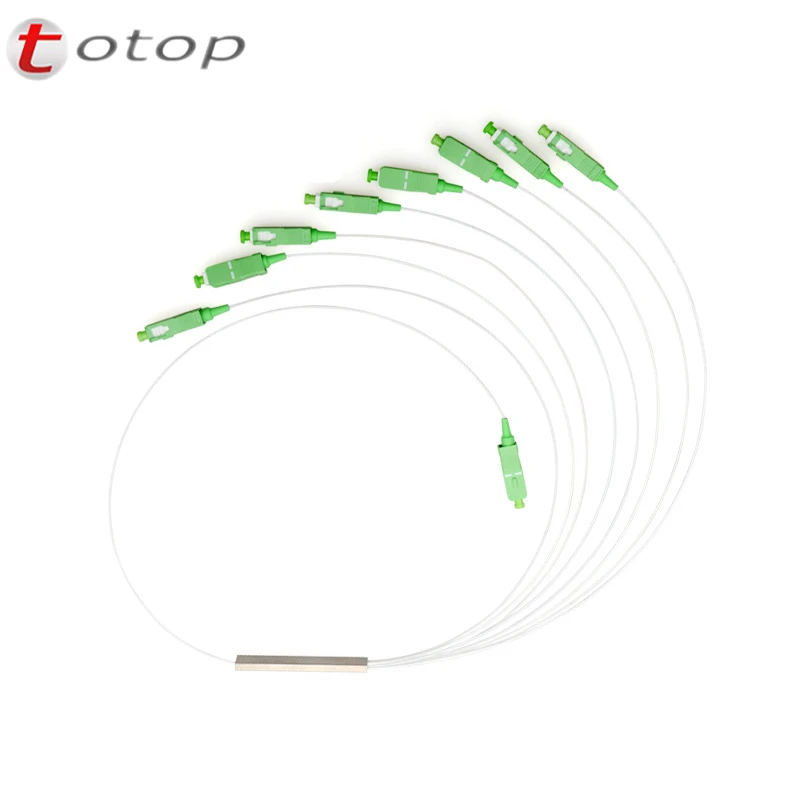 FREE SHIPPING SC APC 1X8 PLC Single mode Fiber Optical splitter FTTH Steel tube type SCAPC 1x8 optical fiber |
