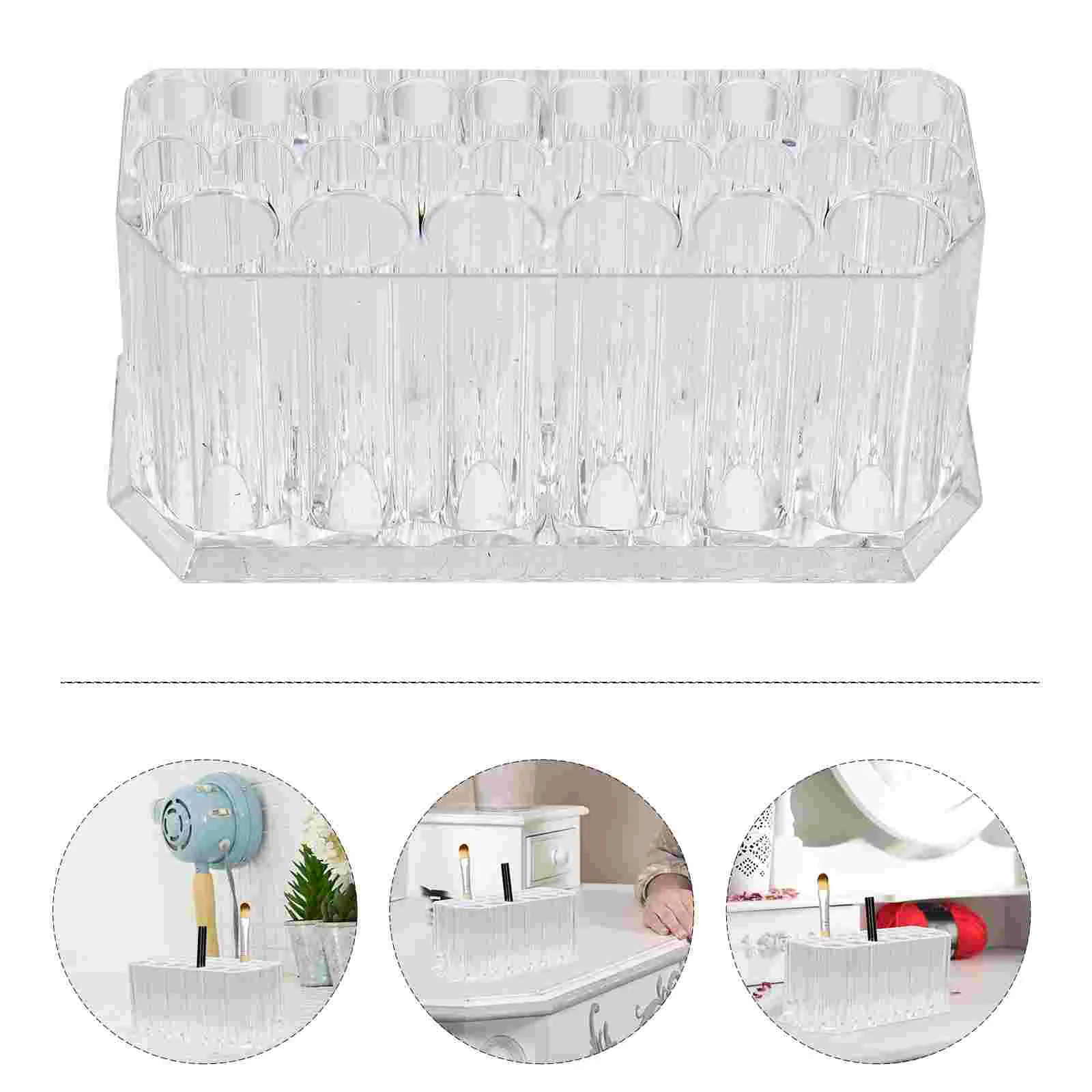 

Makeup Brushes Holder Vertical Tweezers Organizer Tabletop Makeup Brush Holder