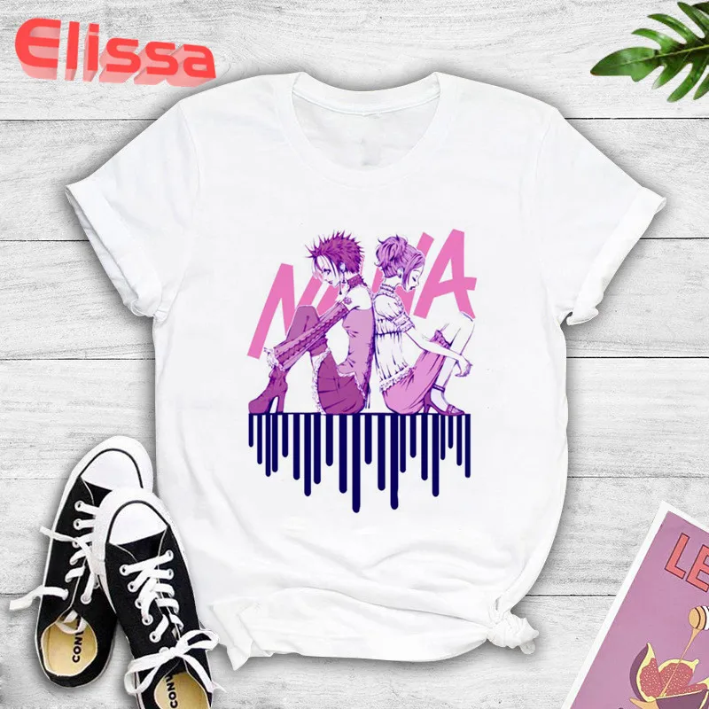 

Japanese Anime Nana Osaki Print T Shirts Women Harajuku Ullzang Fashion T-shirt 90s Graphic Funny Print Tshirt Summer Top Tees