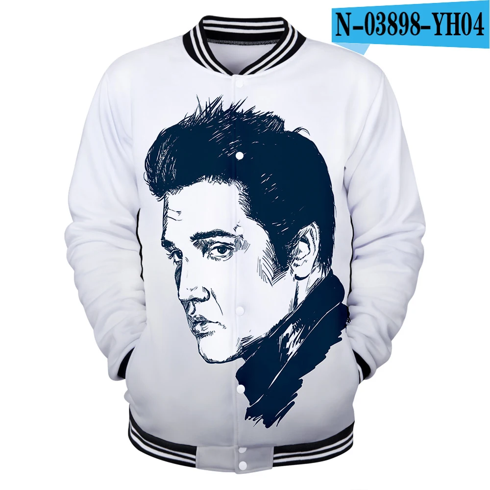 Elvis Presley бейсбольная форма для мужчин Весна Повседневная Harajuku Elvis Presley бейсбольные куртки плюс размер для мужчин Уличная - Цвет: Зеленый