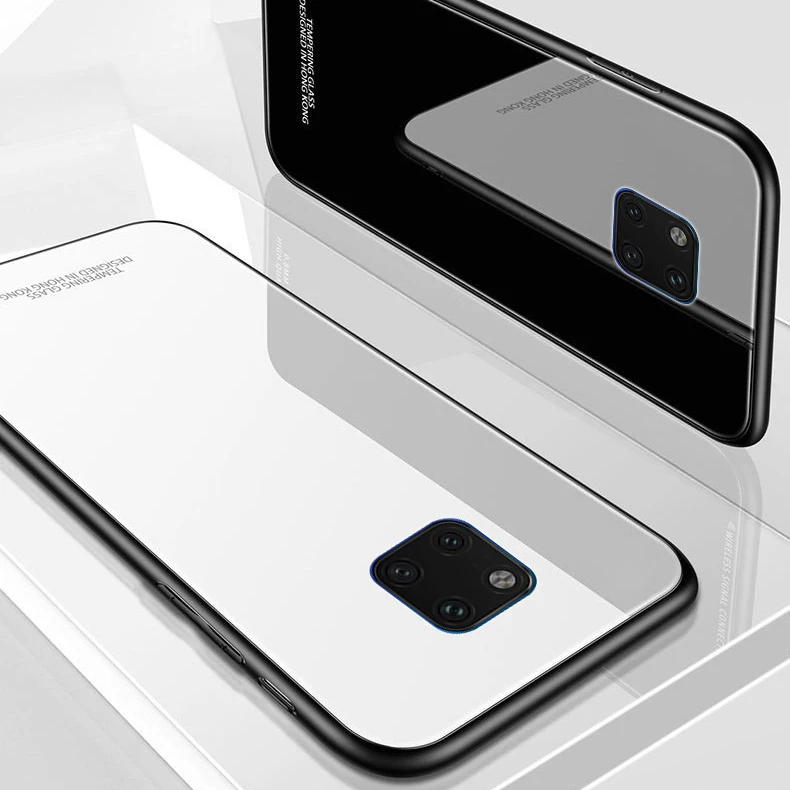 Для Xiaomi Redmi Note 9S Роскошный чехол жесткий закаленное стекло Защита от царапин