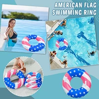 27 inch american flag inflatable bed swimming ring with handle safe leak proof inflatable bedwith handle pvc swimming ring