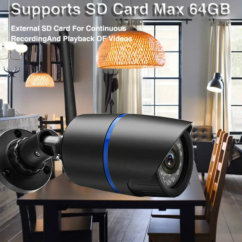 Беспроводная IP камера видеонаблюдения с поддержкой Wi Fi 1080P|Камеры
