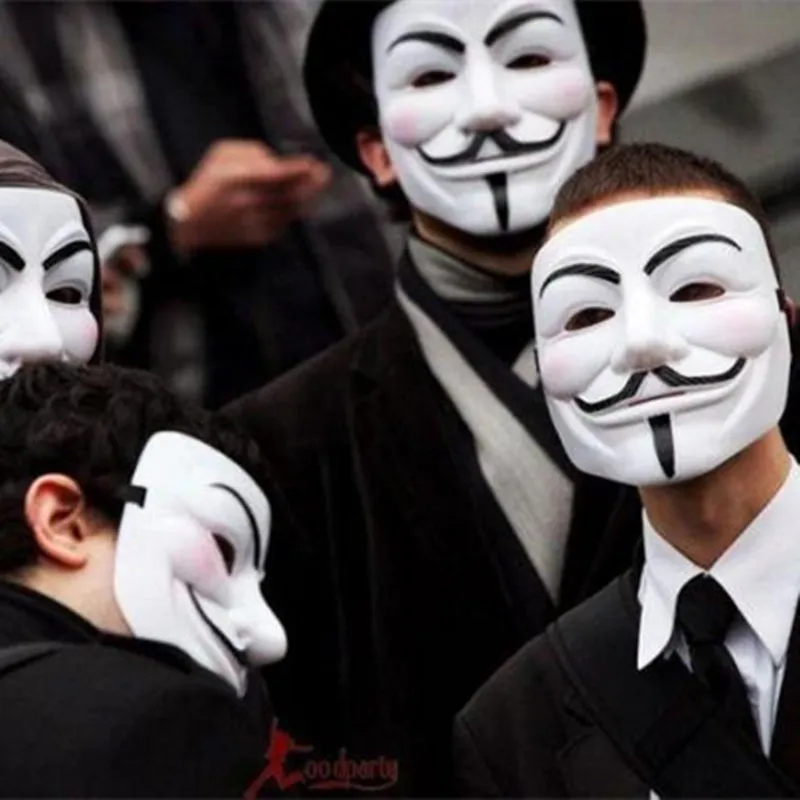 V for Vendetta маска Страшные маски на Хеллоуин вечерние маске маскарад Косплэй
