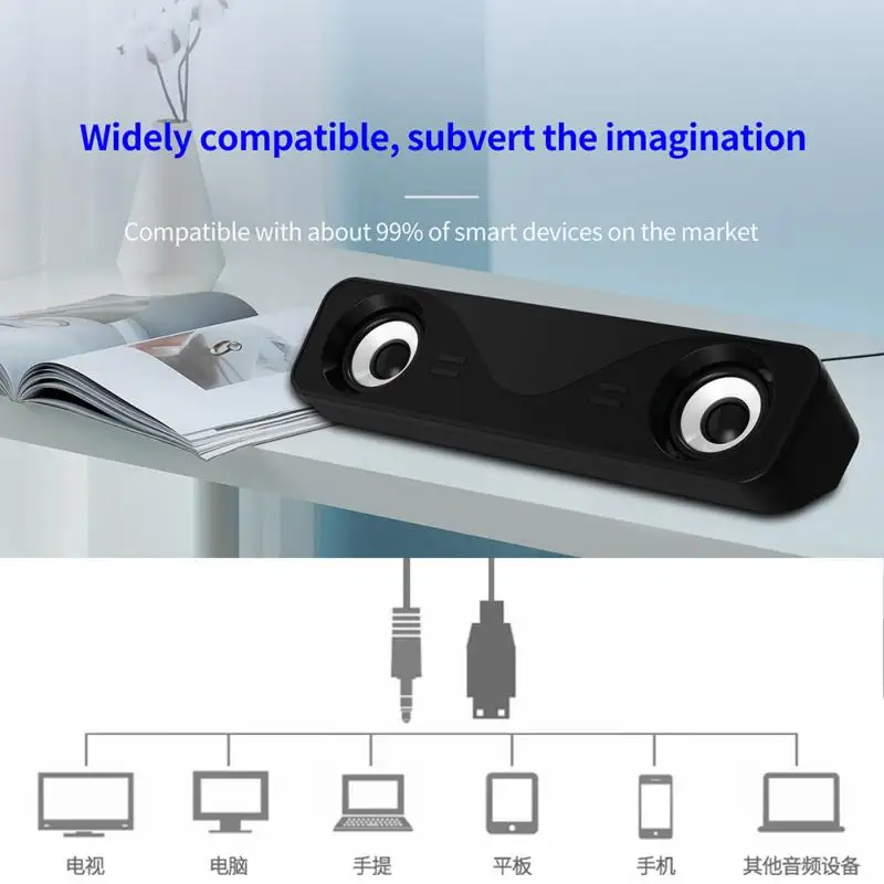 Computer Speaker USB Wired Speakers Stereo Sound Surround Loudspeaker For PC Laptop Notebook Dual Music Player | Электроника