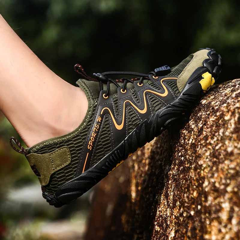 Men Hiking Shoes Quick Dry Upstream Socks Beach Aqua Shoes Non-slip Lightweight Comfortable Breathable Trekking Water Sneakers