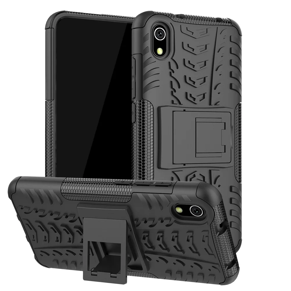 Чехол для Xiaomi Redmi 7A бронированный прочный двухслойный противоударный жесткий