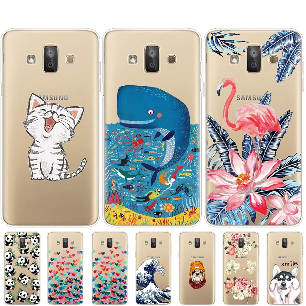 Чехол для Samsung Galaxy J7 Duo 2018 силиконовый чехол из ТПУ задняя крышка DUO SM-J720F J720