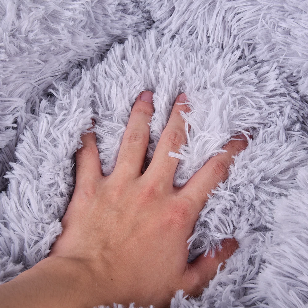 Круглые плюшевые кровать любимчика Дом мягкий удлиненный плюш Питомник Кровать