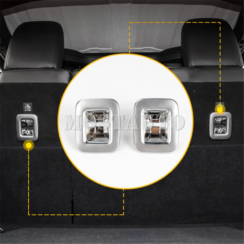 

For Jeep Wrangler JL Interior Rear Cargo Trunk Hook Frame Cover Trim 2018-2019 2pcs Car Decor