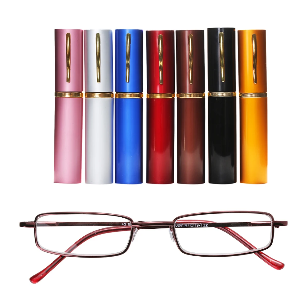 

Hot Reading Glasses High Grade Tube Case Eyeglasses Fashion Book with Learning Reading Glasses For Men And Women Drop shipping