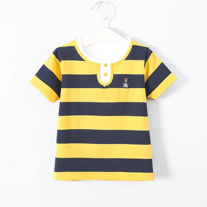 Новинка рубашка с коротким рукавом для мальчиков детские летние хлопковые