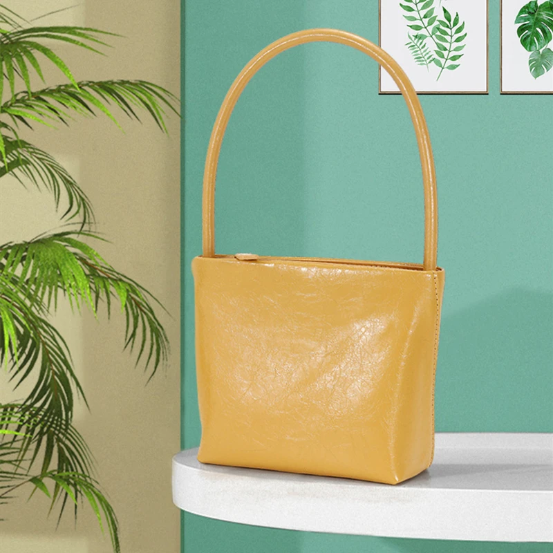 

Однотонная сумка-мешок через плечо для женщин, новинка 2021, модная сумка-мессенджер на одно плечо, женские модные кошельки и сумочки