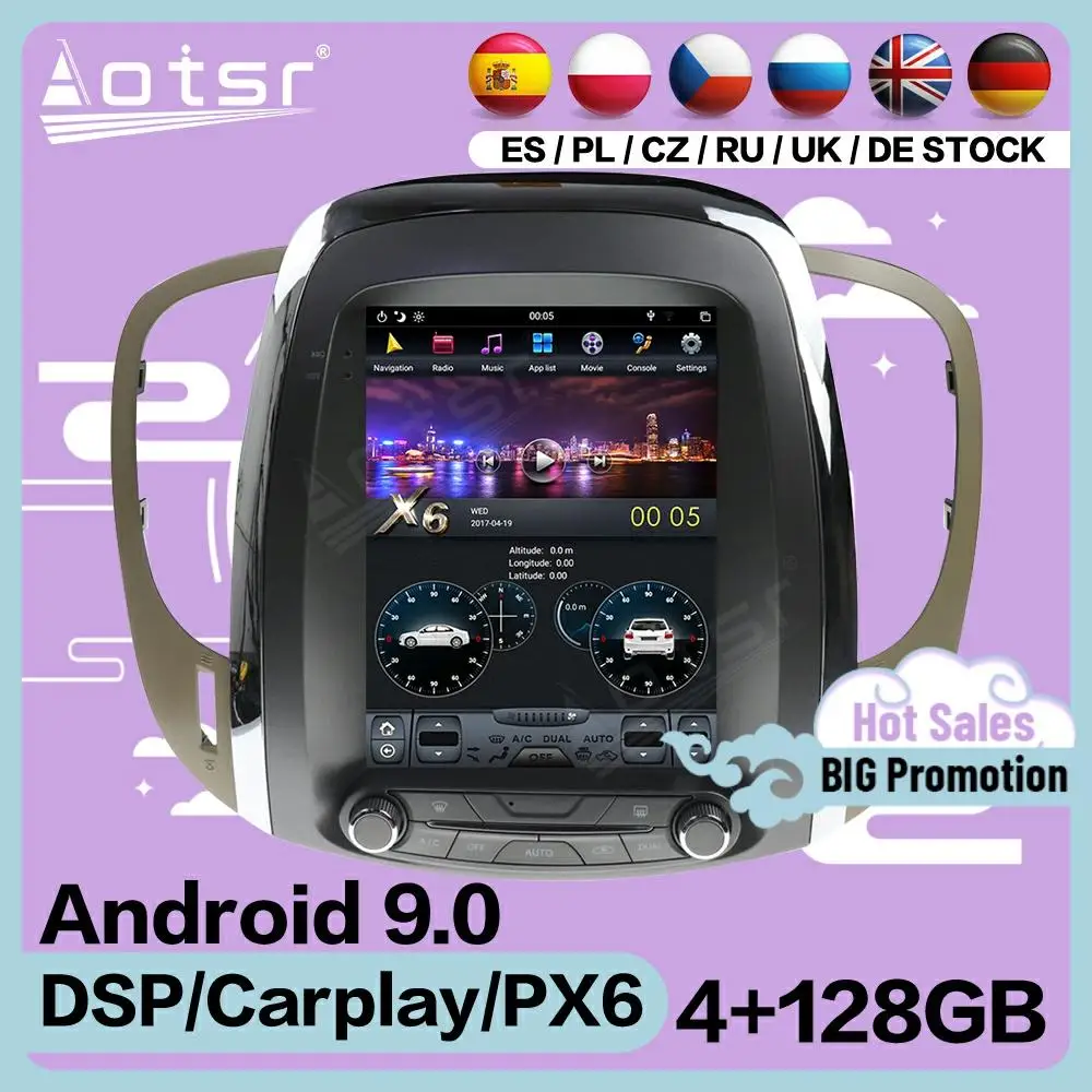 

4+128G Tesla Screen Multimedia Stereo Android Player For Buick Lacrosse 2008 2009 2010 2011 2012 2013 GPS Video Radio Head Unit