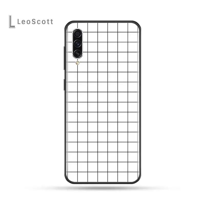 

Black and white checkerboard Phone Case For Samsung Galaxy M10 20 30 A 40 50 70 71 6S A2 A6 A9 2018 J7 CORE PLUS STAR S10 5G C8