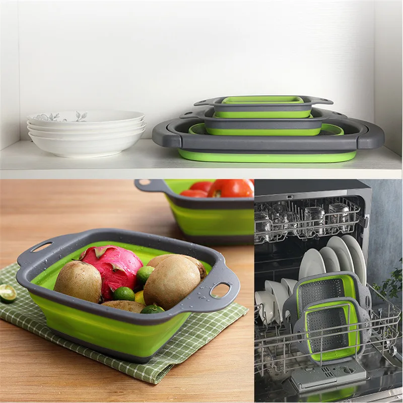 

Washing Basket Strainer Portable Colander Collapsible Drainer Kitchen Gadgets home Foldable Fruit Vegetable kichen accessories