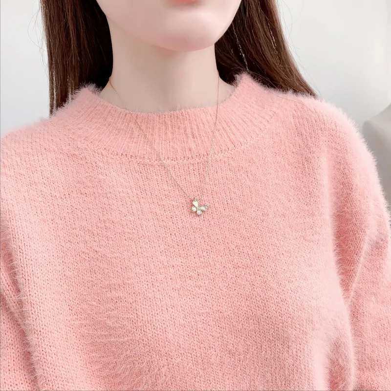

2020 Autumn Winter New Women 2 Piece Set Fashion Knit O-Neck Pullover Sweaters And Versatile love Mini Skirt Set Women Sweet Set