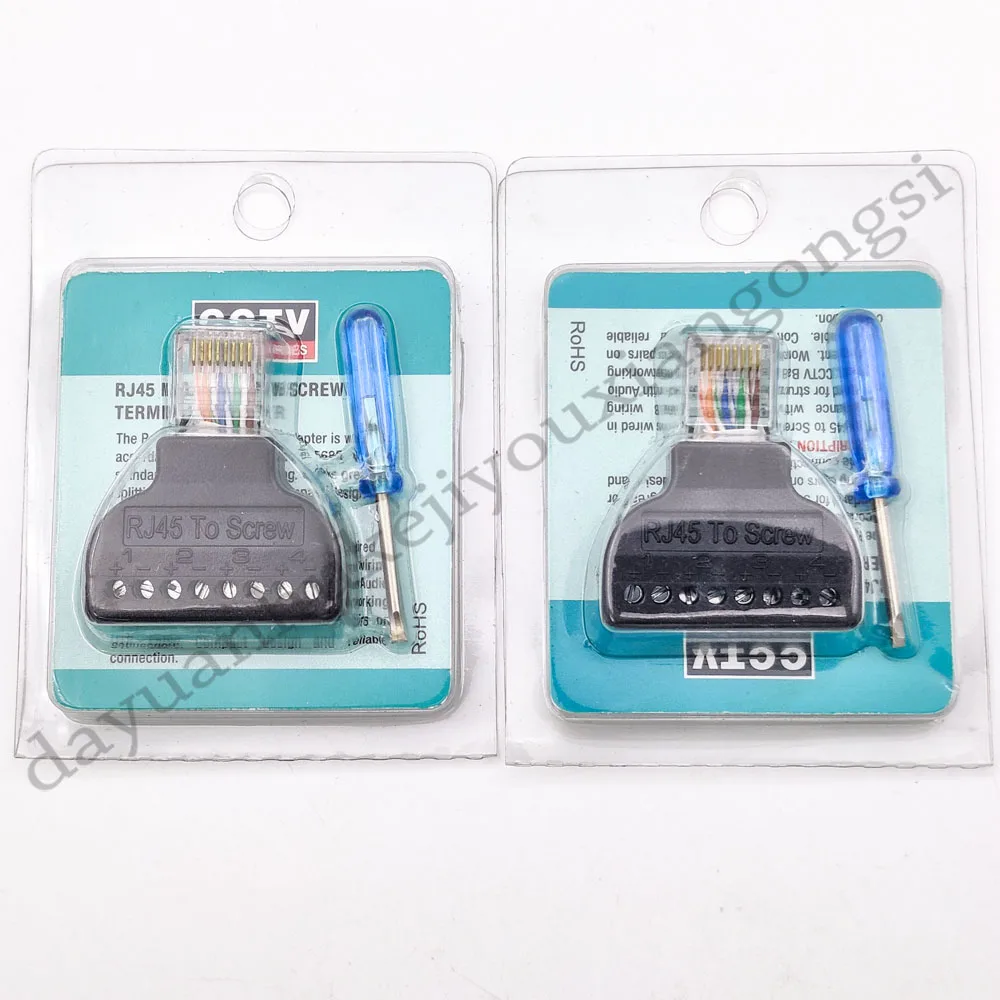 Online 100 Stücke RJ45 Ethernet Stecker AUF 8 Pin AV Terminal Schraube Adapter Stecker New