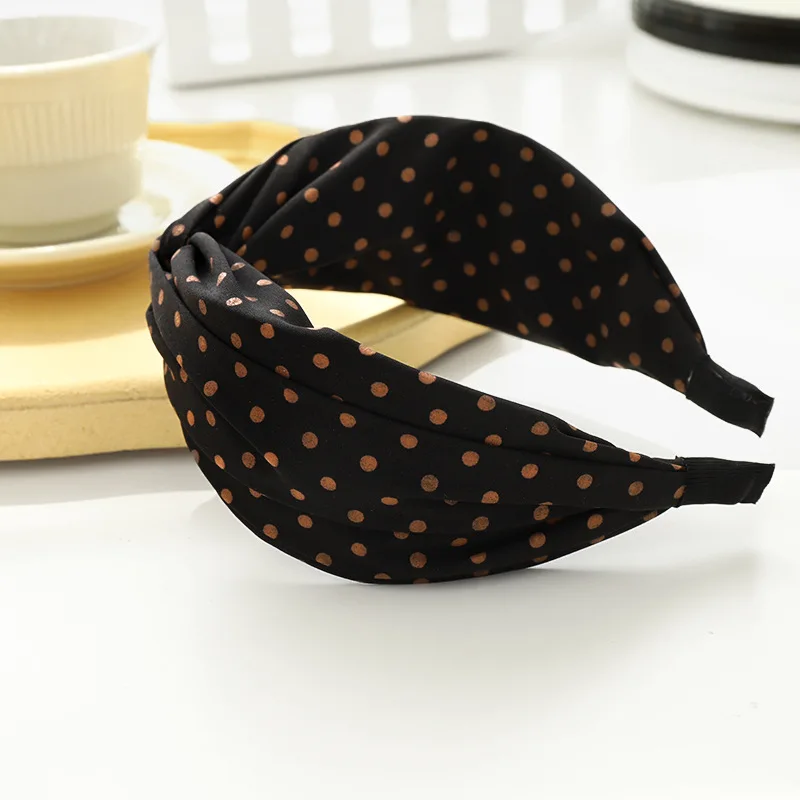 

Women Girls Satin Cross Dot Polka Hairband Headband for Women Girls Hair Accessories