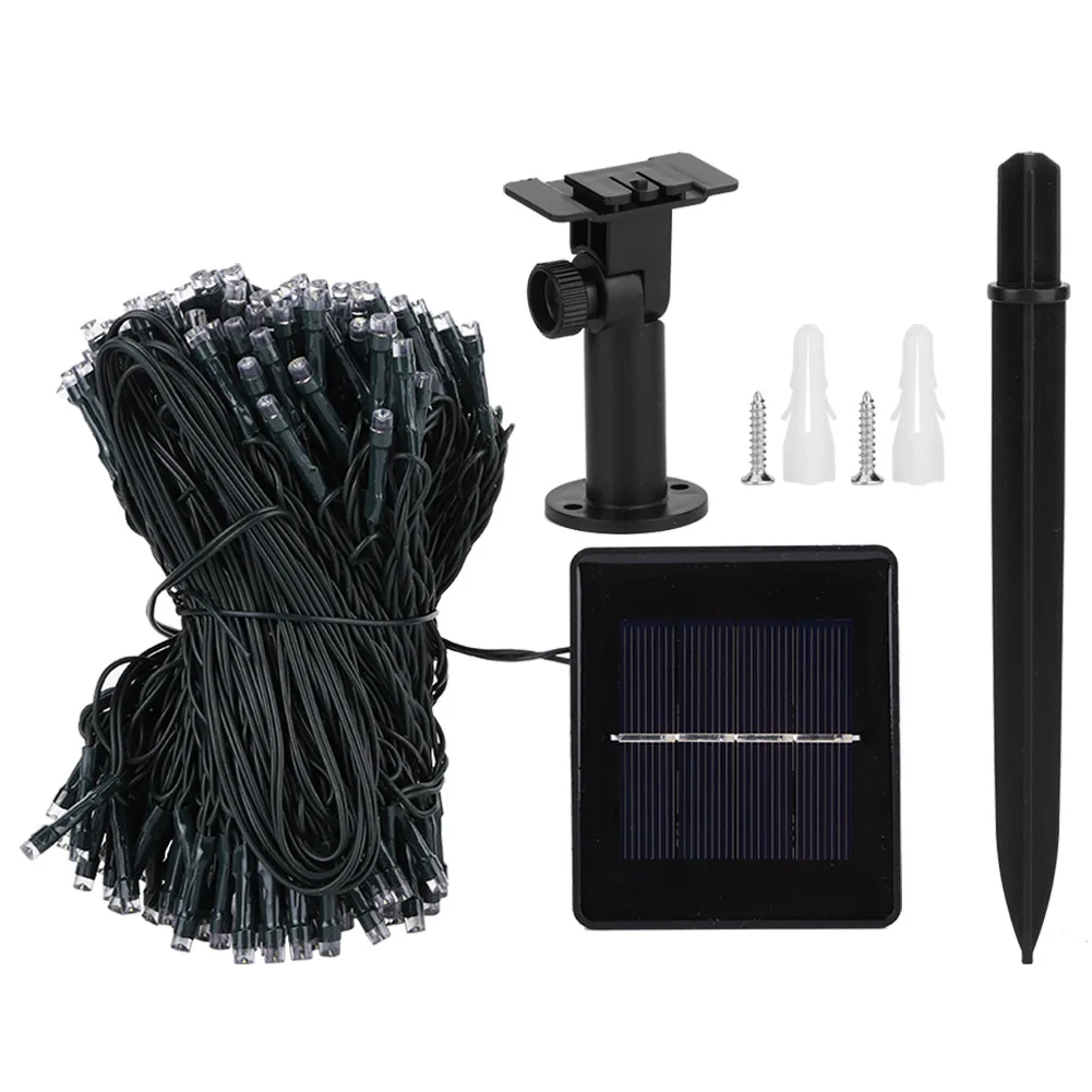 

22M 200LED строки солнечный светильник Водонепроницаемый с 8-ю разъемами светильник ing режимов для крытого/на открытом воздухе (22M 200LED светильник...