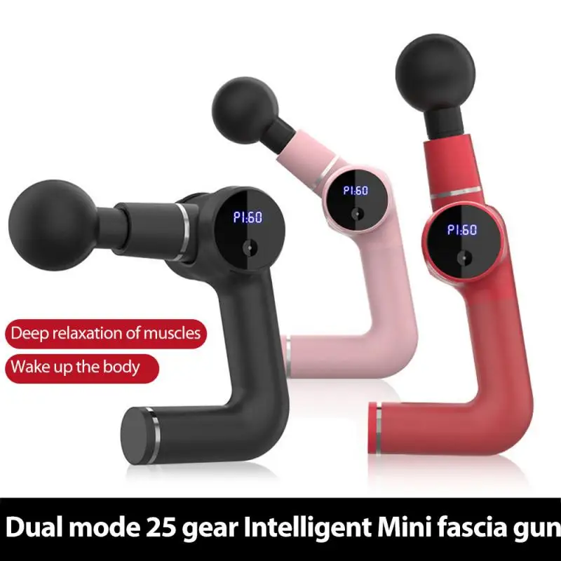 

Портативный пистолет для расслабления мышц, мини-массажер Карманный Электрический, расслабляющее оборудование для фитнеса, черный/красный