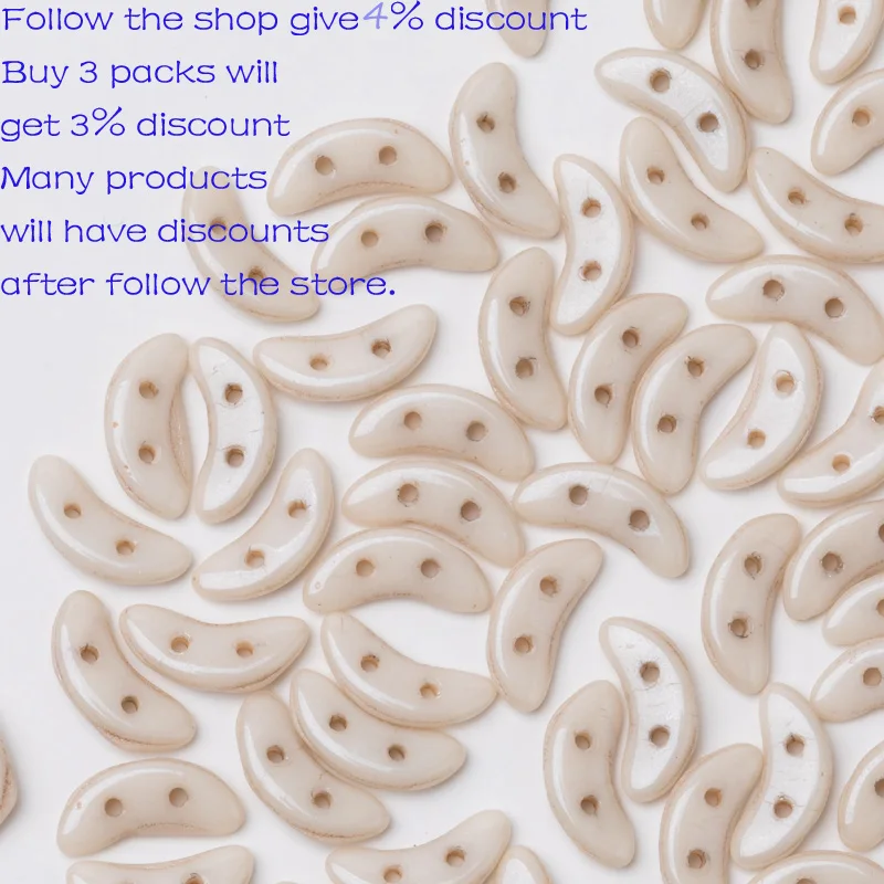 Taidian форма Полумесяца бусины из чешского стекла бирюзового цвета DIY бисерные