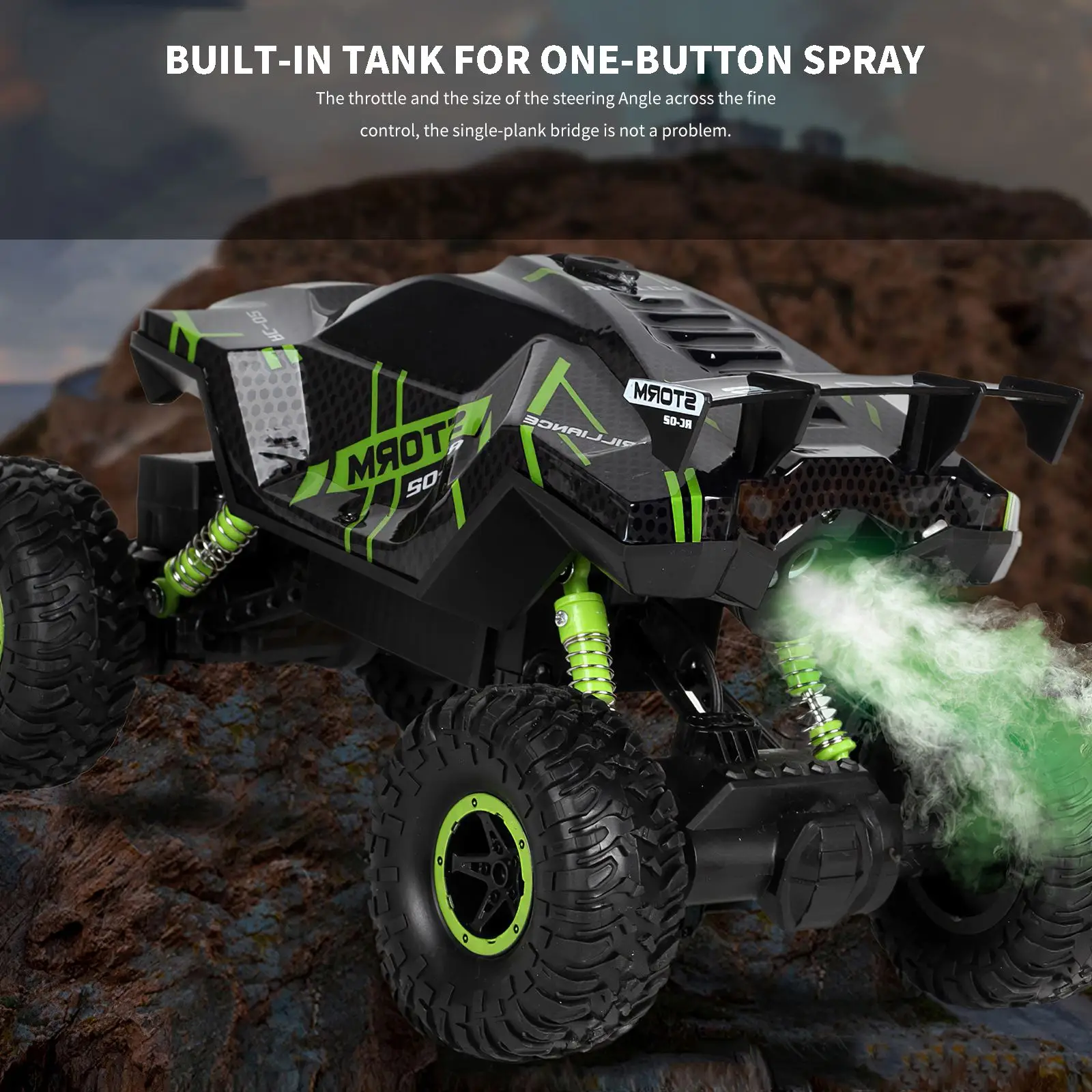 

Remote Control Car 4WD Electric Toy Car 1:16 2.4GHz All-Terrain Racing Car Toy with Speed 10 Km/h USB Charge
