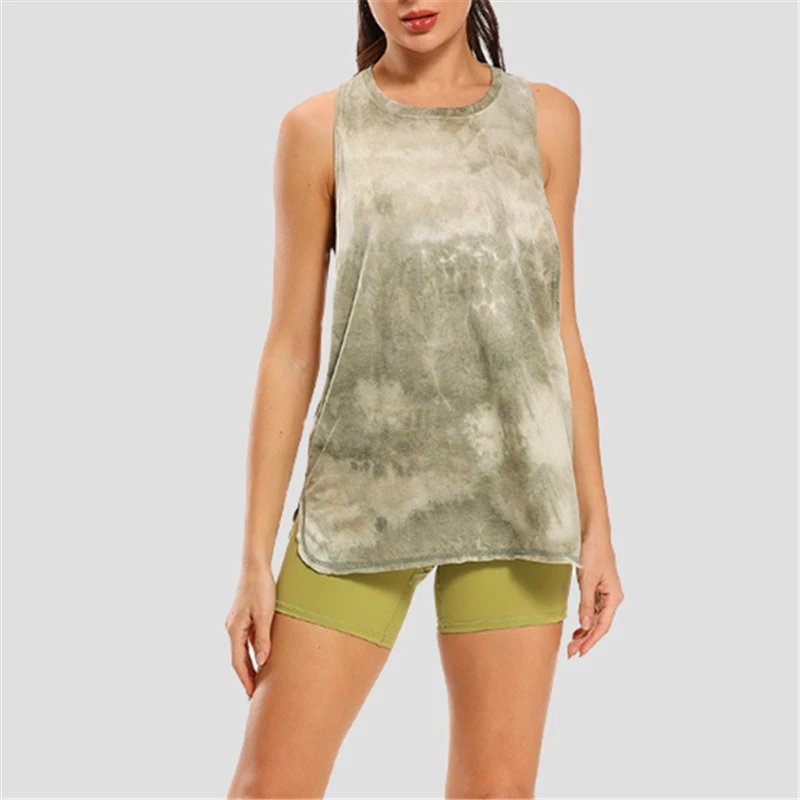 Жилет для бега и йоги с принтом спортивная одежда тренировок бюстгальтер без