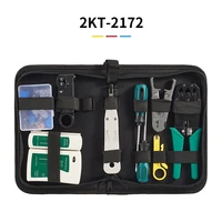 14pcs home multi function network crystal head wiring tool set tester tool set rj45 crimper crimping pliers tool drop shipping