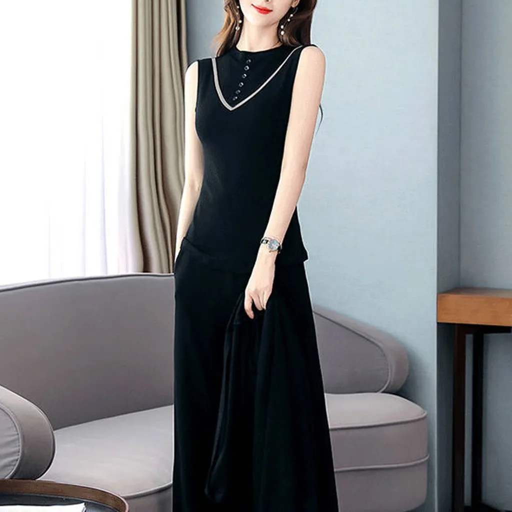 KANCOOLD Knitted 3 Pieces Set Women Tracksuit Long Sleeve Cardigan and Sleeveless Pullover Tops Wide Leg Pants Women's Sets 2019 | Женская
