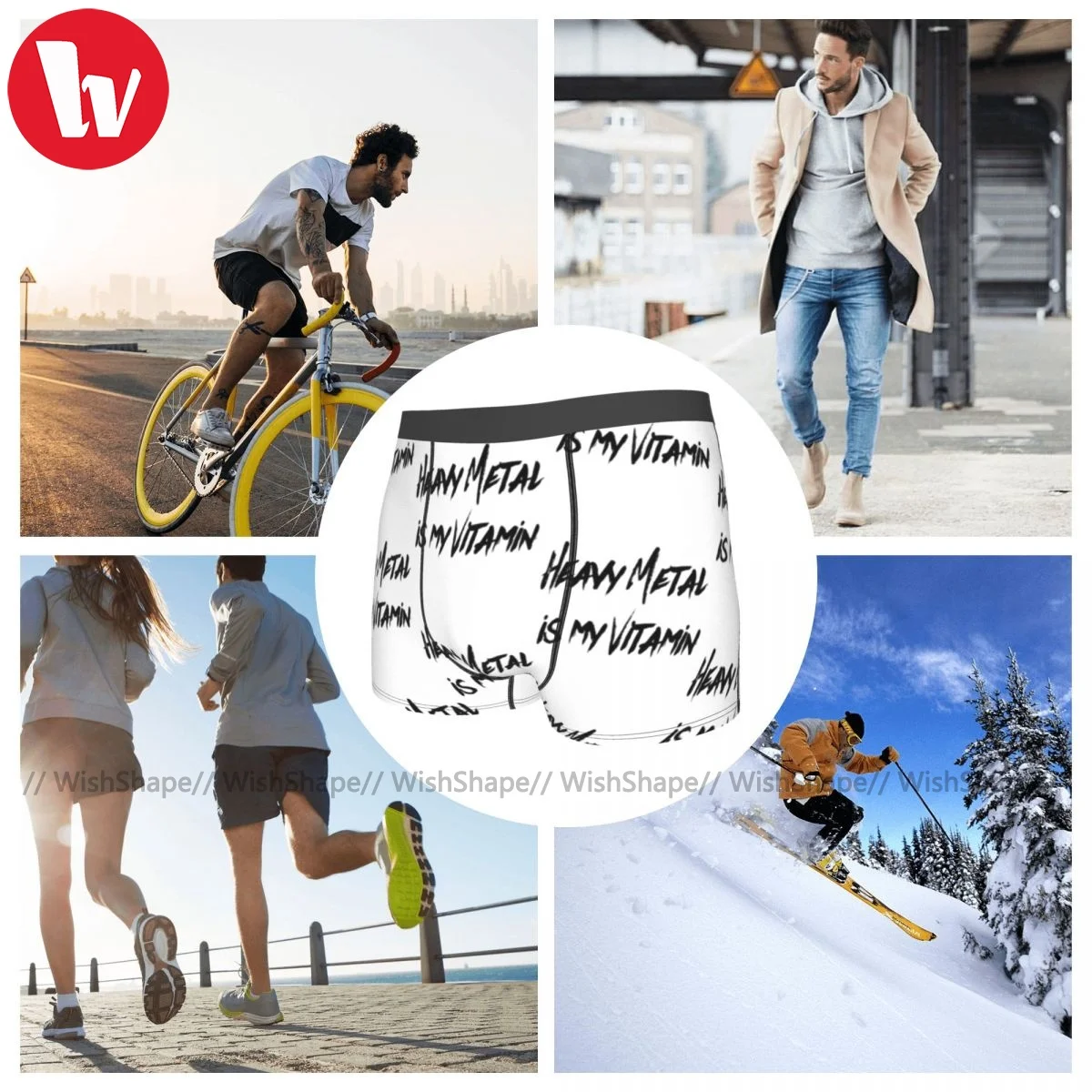 

Heavy Metal Underwear Trenky Polyester Classic Trunk Teen Pouch Printed Boxer Brief