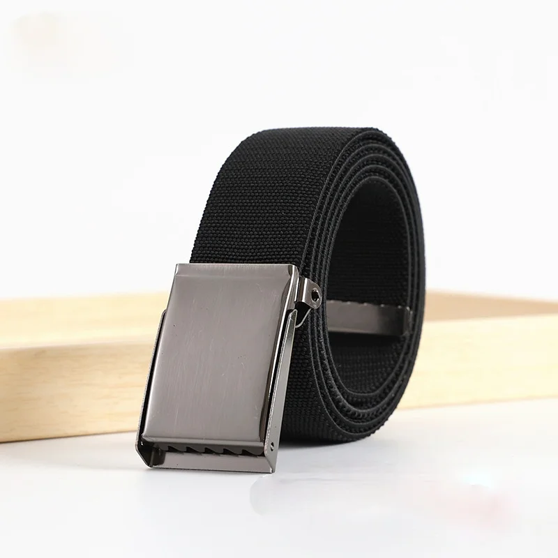 New Men's and Women's Stretch Fabric Belt Knit Breathable Canvas Belt Fashion Belts for Women Luxury Designer Brand images - 6
