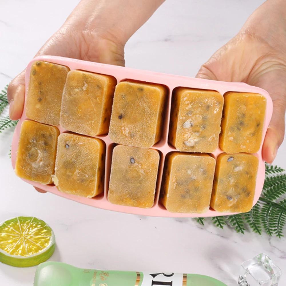 10 ячеек поднос для льда с крышкой силиконовая форма фруктов сделай сам