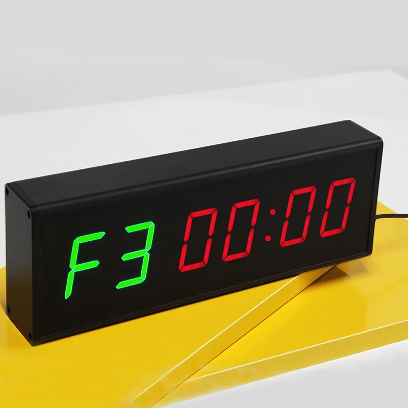 저렴한 대형 휴대용 1.8 인치 6 디지털 LED 크로스 핏 간격 훈련 타이머, 헬스장용