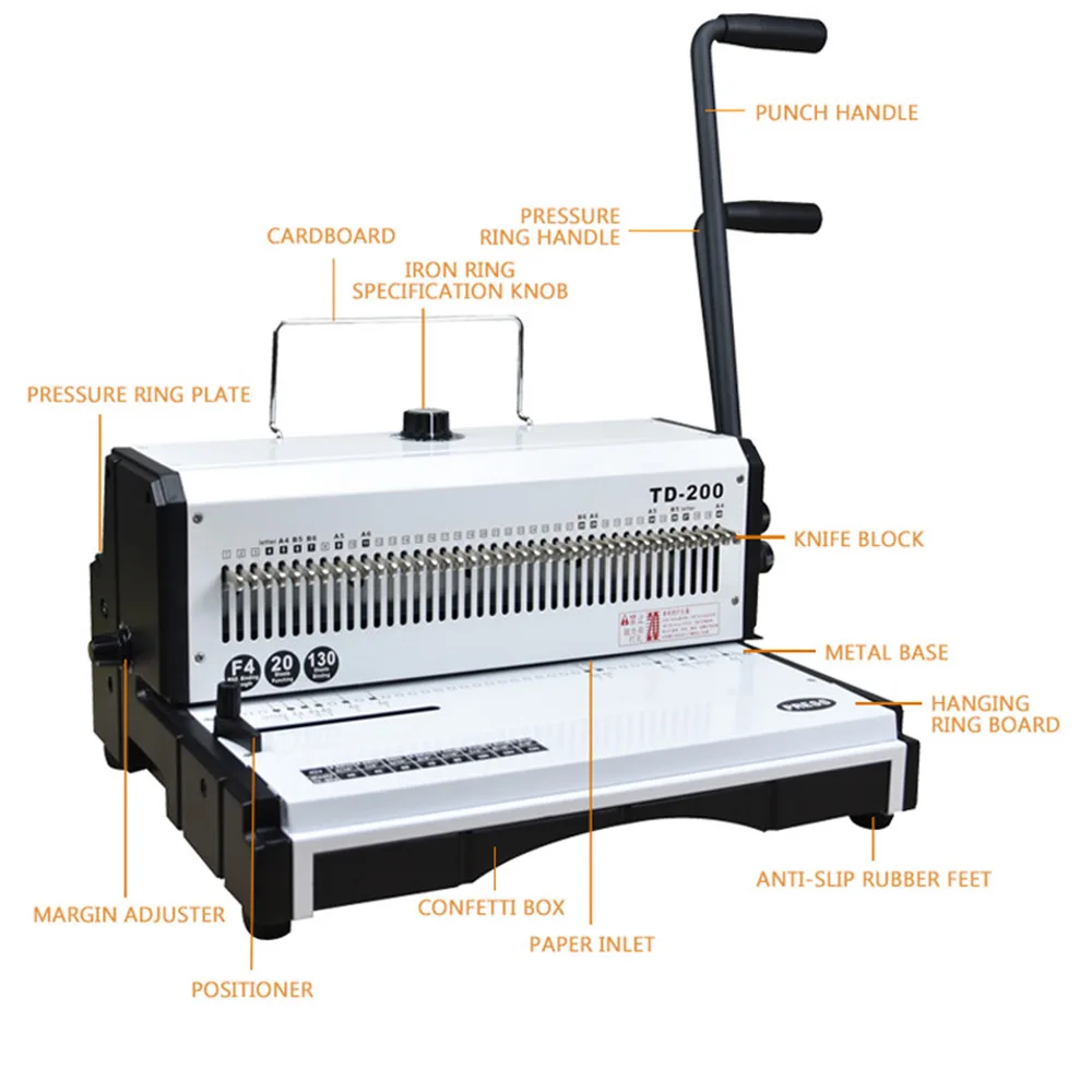 売却 金属製の製本機,スパイラルワイヤー,パンチ,ホログラフィックリング,アルバム,本a3,TD-200