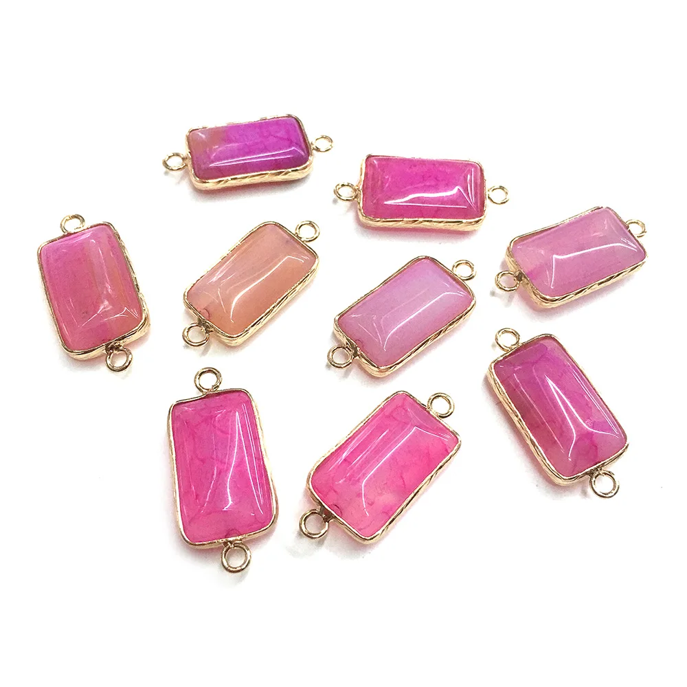 1 шт. Натуральный камень прямоугольного сечения Цвет: золотистый или розовый