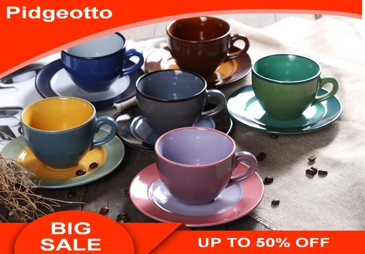 Набор кофейных чашек континентального цвета керамический комплект в британском