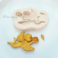 angel wings silicone molds chocolate candy mold diy cupcake fondant cake decorating tools soap candle clay jewelry moulds m2117