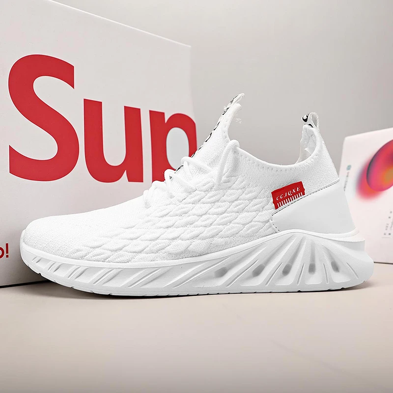 JIEMIAO Men Sneakers Fashion Breathable Running Shoes Outdoor Sport Comfortable Casual Couples Gym Mens Shoes Zapatos De Hombre