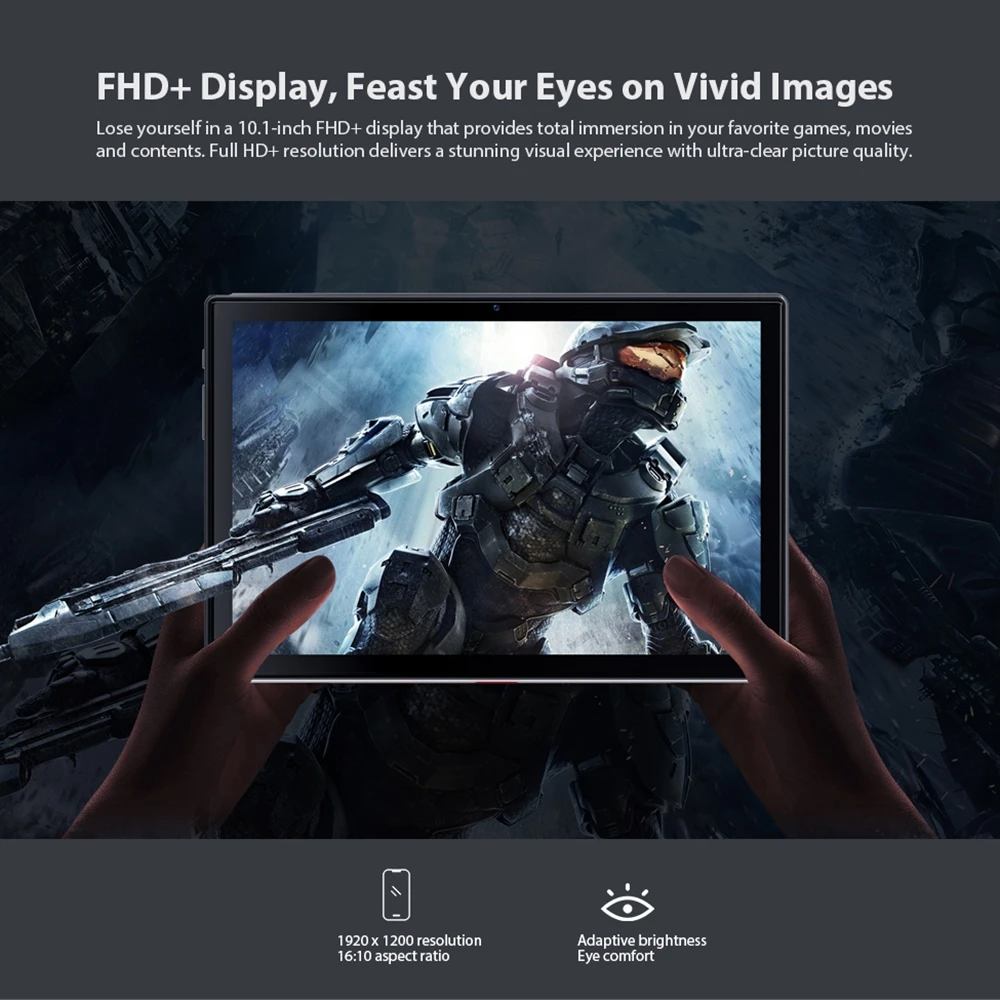 Blackview Tab 8 Tablet PC 10.1 inch 4GB+64GB Android 10 SC9863A Octa Core 1.6GHz, WiFi & Bluetooth 4G 6580mAh Battery 1920 *1200