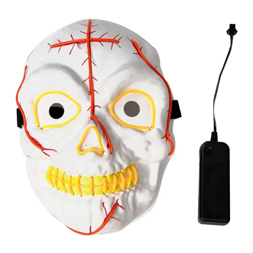8 Стиль страшно крови шрамы EL светящийся маска для Хэллоуина детей Нарядная