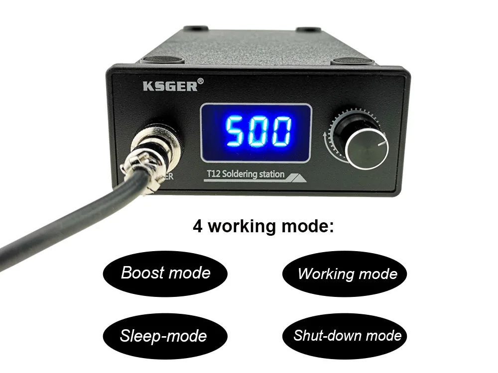 KSGER T12 STM32 цифровая паяльная станция T12 железные наконечники автоматическое повышение температуры сна быстрый нагрев 907 ABS Ручка DIY Инструменты