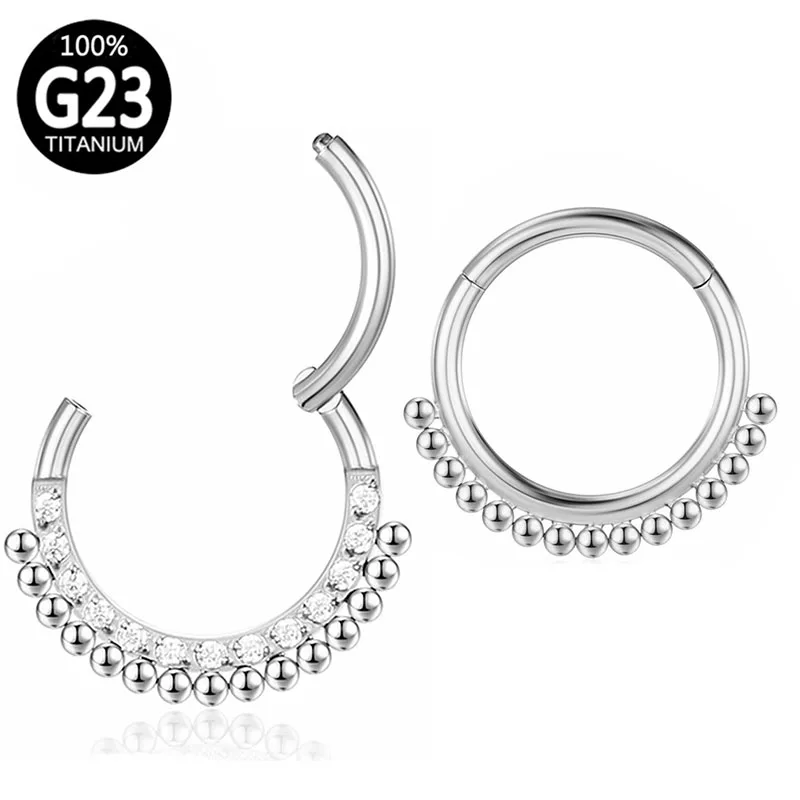 Кольцо для пирсинга G23 имплантат титана ювелирное изделие прокола хрящевой