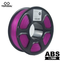 topzeal abs transparent purple color filament abs 1 75mm 1kgroll plastic consumables material for 3d printer filament
