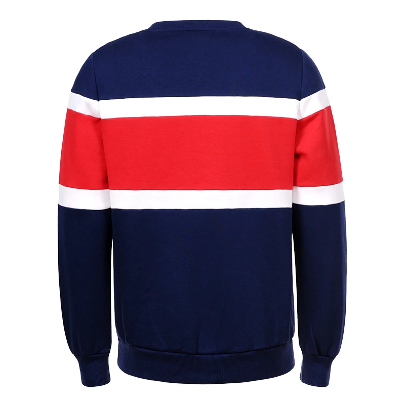 GLO-STORY 2020 Мужской пуловер с круглым вырезом в разноцветную полоску стиле пэчворк