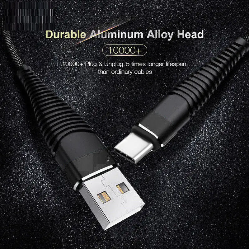 

10pcs Fast Charger Durable Woven Charging Data 3.1 Type C USB Charge Cable For Samsung S10 for Huawei Redmi LG