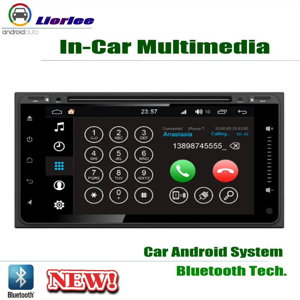 Автомобильный Android плеер для Toyota bB / Scion xB 2000-2005 7 "IPS ЖК-дисплей Экран GPS DVD