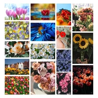 5d diy diamond painting flower scenery cross stitch embroidery mosaic full square round drill wall decoration handcraft gift