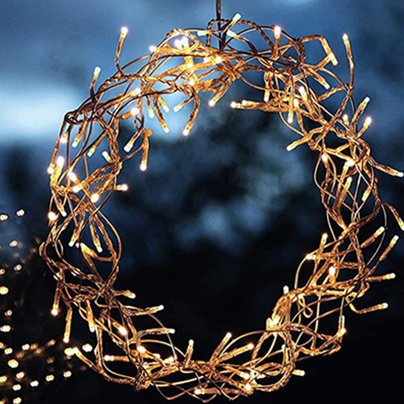 

Новый популярный металлический светодиодный светящийся венок на батарейках